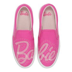 Barbie Mattel Casual Slip-On Canvas Sneakers, Hot Pink, Size 8